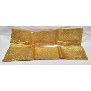 Shimmering Gold Metallic 18" Fingerless Gloves For Evening, Formals Parties